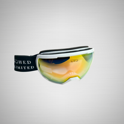 Cinched Ski Goggles- Anti-Fog Spherical White©