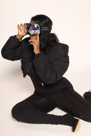 Cinched Ski Goggles- Spherical lens Grey©