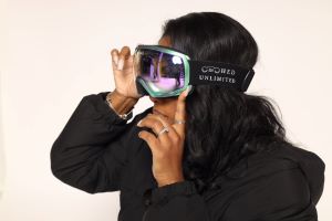 Cinched Ski Goggles- Spherical lens Grey©