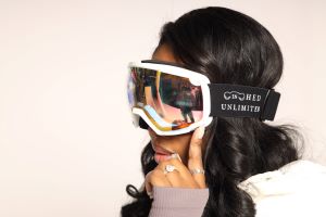 Cinched Ski Goggles- Anti-Fog Spherical White©
